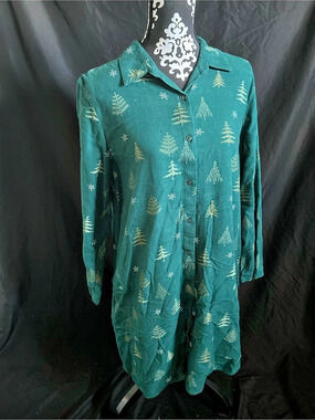 Coldwater Creek Women'Small Printed Sleepwear Shirt Size Small